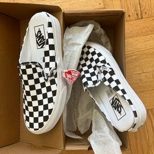 Vans checkerboard slip on mule